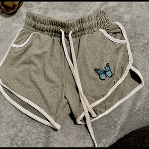 Rue 21 Gray Butterfly Shorts